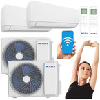KLIMATYZATOR ŚCIENNY SEVRA J-SMART 3,6kW WiFi LAMPA UV GRZANIE - 2 szt