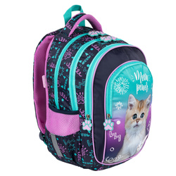 PLECAK SZKOLNY 4-KOMOROWY MAJEWSKI MY LITTLE FRIEND KITTY PARTY KOTEK