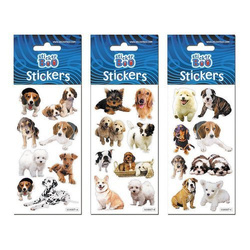 NAKLEJKI NALEPKI PSY PIESKI STICKER BOO 8 SZT