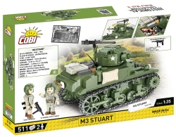COBI M3 STUART CZOŁG AMERYKAŃSKI LEKKI WW2 KLOCKI KONSTRUKCYJNE 3129