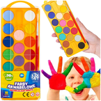 FARBY AKWARELOWE ASTRA SZKOLNE 18 KOLORÓW 23,5mm + PĘDZEL INTENSYWNE