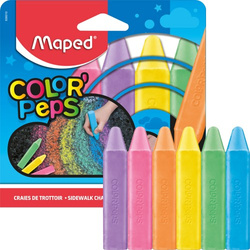 KREDA CHODNIKOWA TABLICOWA JUMBO GRUBA COLORPEPS MAPED 6 KOLORÓW
