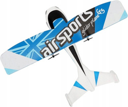 SAMOLOT ZDALNIE STEROWANY NA PILOTA R/C ŚWIATŁA DUŻY PIANKOWY NIEBIESKI