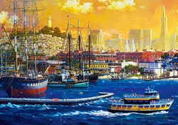 PUZZLE PORT W SAN FRANCISCO ZATOKA WYBRZEŻE ŁODZIE STATKI 500 EL CASTORLAND