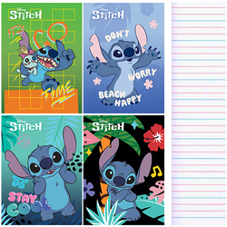 ZESZYT A4 3 LINIE 32 KARTKI STITCH SZKOLNY LAMINOWANY ST.MAJEWSKI - 4 szt.