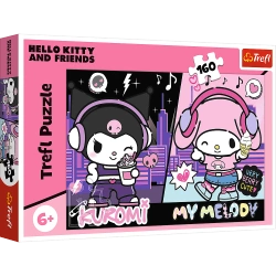 PUZZLE KUROMI RZĄDZI 160 ELEMENTÓW HELLO KITTY UKŁADANKA TREFL 15430