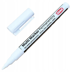 MARKER PERMAMENTNY DO SZKŁA PŁYT METALU OKRĄGŁY 1.5mm BIAŁY TOMA