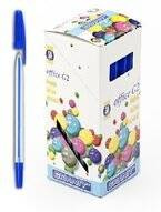 DŁUGOPIS NIEBIESKI Z ZATYCZKĄ D502  50 SZT GRANIT