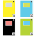 ZESZYT A5 BRULION 96 K KRATA 70g OPRAWA PÓŁTWARDA PRODUKT POLSKI - 4 sztuki