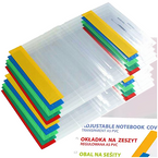 OKŁADKA NA ZESZYT A5 REGULOWANA KOLOROWE BRZEGI PANTA PLAST - 10 szt.