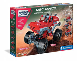 KLOCKI KONSTRUKCYJNE LABORATORIUM MECHANIKI MONSTER TRUCK AUTO CLEMENTONI