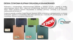 CLIPBOARD DESKA Z DWOMA KLIPAMI I OKŁADKĄ A4/A3 PENMATE MORANDI RÓŻOWA