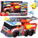 STRAŻ POŻARNA WÓZ STRAŻACKI Z DRABINĄ LEJE WODĘ ŚWIATŁO DŹWIĘK DICKIE TOYS