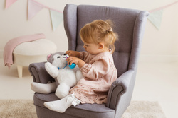 PIESEK INTERAKTYWNY HUSKY NAGRYWA ODTWARZA CZUJNIKI DOTYKU KOŁYSANKI DUMEL