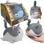 GUMOWY KOTEK ANTYSTRESOWY ASKATO GNIOTEK DO ŚCIASKANIA ROZCIĄGANIA SZARY