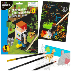 WYDRAPYWANKA I KOLOROWANKA PIKSELE GRA PIXEL RYSIK 6 ARKUSZY KIDEA