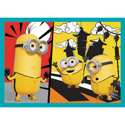 PUZZLE 4W1 WESOŁY ŚWIAT MINIONKÓW MINIONKI - TREFL