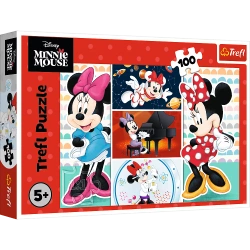 PUZZLE 100 EL MYSZKA MINNIE ZABAWNA MINNIE UKŁADANKA DLA DZIECI TREFL 16517