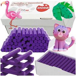 PLASTELINA W LASECZKACH SZKOLNA MONA ELASTYCZNA MAJEWSKI FIOLETOWA 1kg