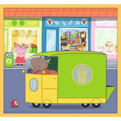 PUZZLE 10w1 ŚWINKA PEPPA POZNAJ ŚWINKĘ PEPPĘ 10 UKŁADANEK 329EL TREFL 90383