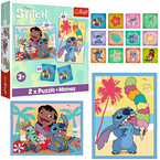 PUZZLE 2W1+ MEMOS LILO & STITCH WESOŁY DZIEŃ MEMORY UKŁADANKA 93585 TREFL