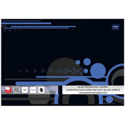 BLOK TECHNICZNY A4 CZARNY 10K INTERDRUK - 2 sztuki