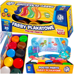 FARBY PLAKATOWE 10 KOLORÓW 20 ML WYRAZISTE INTENSYWNE SZKOLNE ASTRA