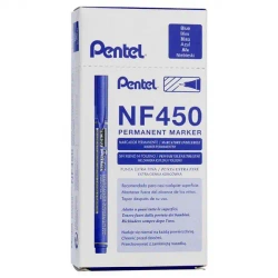 CIENKOPIS FOLIOPIS MARKER PERMANENTNY 0,6mm PENTEL NF450 NIEBIESKI - 12 szt
