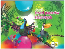 ZESZYT PAPIERÓW KOLOROWYCH WYCINANKA A4 32 KARTKI KRESKA