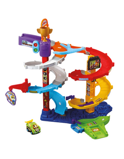 TUT TUT AUTKA PODWÓJNY WIELKI TOR WYŚCIGOWY SAMOCHODZIKI WIEŻA VTECH