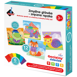 PIANKOWA WYKLEJANKA MOZAIKA ZWIERZĄTKA 12 OBRAZKÓW GENIALNY DZIECIAK ASKATO