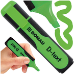 ZAKREŚLACZ MARKER FLUORESCENCYJNY ŚCIĘTY DONAU D-TEXT FLUO ZIELONY