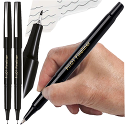 CIENKOPIS PILOT CZARNY PRECYZYJNY 0,4mm SZKOLNY BIUROWY Z KLIPEM - 2 szt.