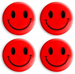 MAGNESY EMOTIKONY BUŹKI DO TABLIC UŚMIECH CZERWONE 35mm 5SZT TETIS