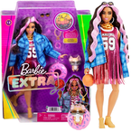 BARBIE EXTRA LALKA Z PIESKIEM MODA ZWIERZĄTKO KOSZULA W KRATĘ AKCESORIA