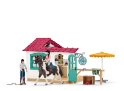SCHLEICH HORSE CLUB KAWIARNIA DLA JEŹDŹCÓW KOŃ FIGURKI AKCESORIA 42592