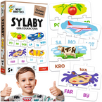 GRA EDUKACYJNA DLA DZIECI SYLABY MAŁY ODKRYWCA UKŁADANKA TREFL 02813