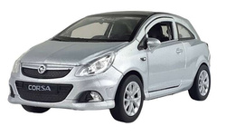 OPEL CORSA OPC SREBRNY METALOWY SAMOCHÓD KOLEKCJONERSKI WELLY