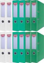 SEGREGATOR A4/75mm OFFICE PRODUCTS Z DŹWIGNIĄ PP - KOLORY - 12 SZTUK