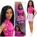 LALKA BARBIE FASHION RÓŻOWA STYL ROCKOWY DŁUGIE CIEMNE WŁOSY 30 cm