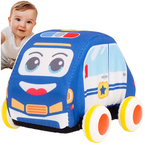 SAMOCHÓD AUTKO Z NAPĘDEM MIĘKKIE PLUSZOWE SAMOCHODZIK POLICJA RADIOWÓZ