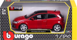 VOLKSWAGEN POLO GTI 5 SAMOCHÓD METALOWY MODEL POJAZD SPORTOWY BBURAGO 1/24