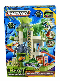 TEAMSTERZ GARAŻ WIEŻA POTWORÓW TOR SAMOCHODOWY GARAŻ DINZAUR MONSTER MAYHEM