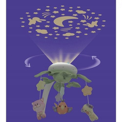 KARUZELA DO ŁÓŻECZKA MUZYCZNA Z PROJEKTOREM / LAMPKĄ POZYTYWKĄ WINFUN