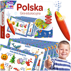 GRA PLANSZOWA EDUKACYJNA POLSKA MAGICZNY OŁÓWEK 100 PYTAŃ TREFL 02114