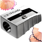 TEMPERÓWKA POJEDYNCZA ALUMINIOWA STRUGACZKA MANUALNA SREBRNA KEYROAD