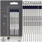 WKŁAD DO DŁUGOPISU PARKER QUINKFLOW M METALOWY CZARNY 10 sztuk