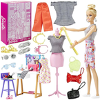 BARBIE LALKA PROJEKTANTKA MODY STUDIO MASZYNA DO SZYCIA MANEKIN MATTEL