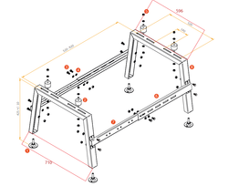 PODSTAWA WSPORNIK POMPY CIEPŁA 250KG BIAŁA IH520