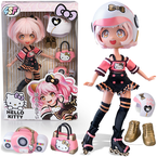 LALKA DIVA ROLLER NA WROTKACH HELLO KITTY MANGA MODA JAPOŃSKA PRZEGUBOWA